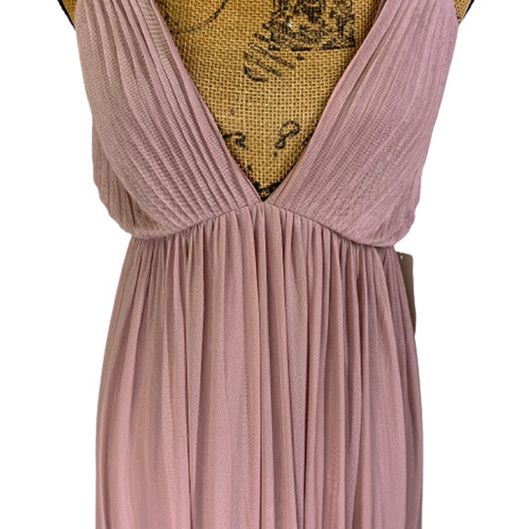 TOBI Taupe Abegayle Plunging Lace-Up Maxi Dress - NWT - Picture 5 of 14